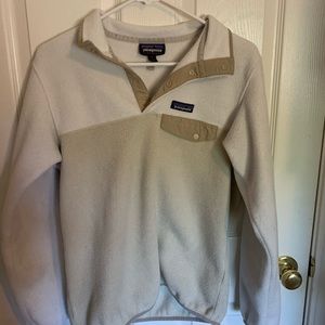 White and Tan Patagonia Jacket